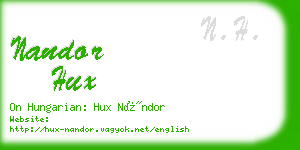 nandor hux business card